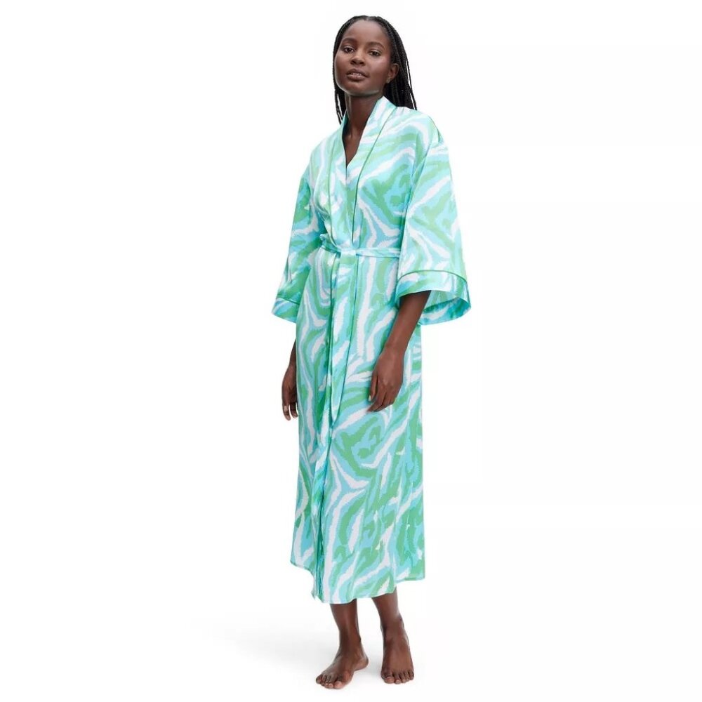 Long Satin Disco Zebra Pink Robe - XL 💚💙